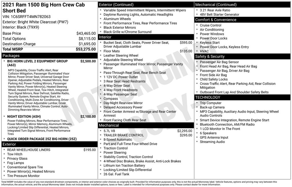 ram ram 1500 pickup 2021 1C6SRFFT4MN782063 image ram ram 1500 pickup 2021 1C6SRFFT4MN782063 image